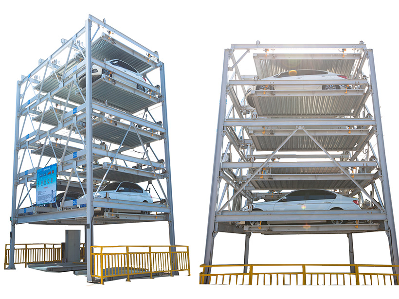 Lift-sliding of mechanical parking equipment
